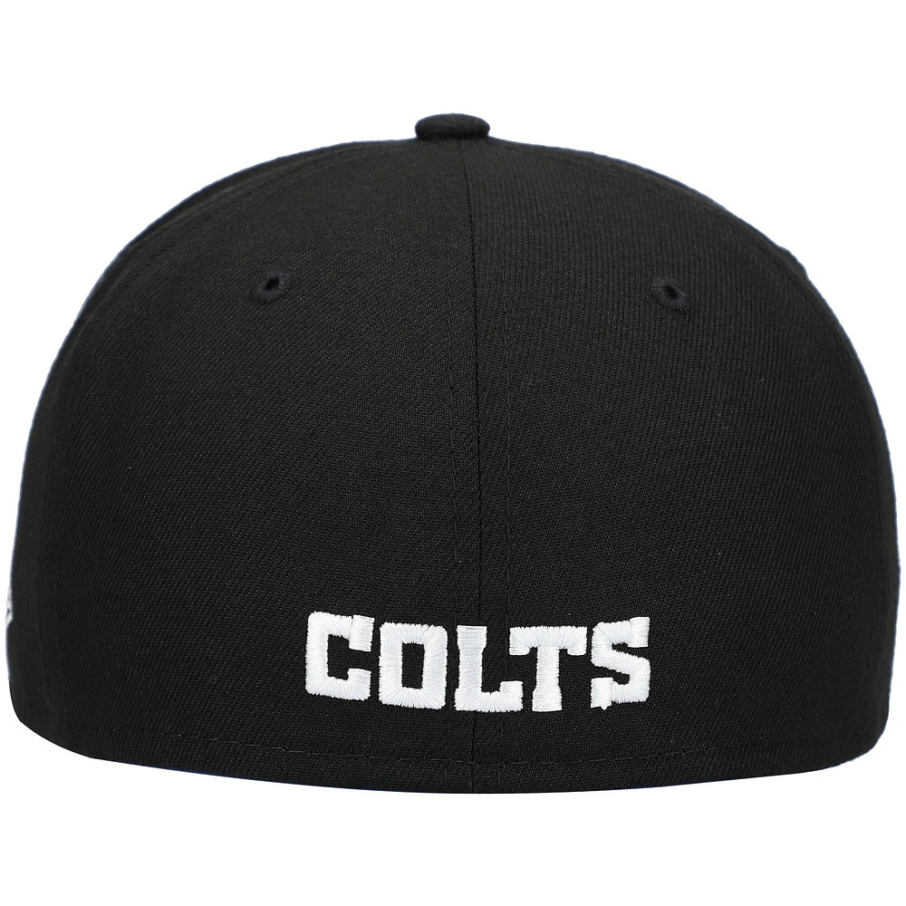 Men's New Era Black Indianapolis Colts Omaha 59FIFTY Fitted Hat