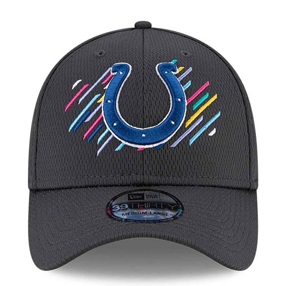 Men's New Era Charcoal Indianapolis Colts 2021 NFL Crucial Catch - 39THIRTY Flex Hat