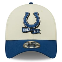 Men's New Era Cream/Royal Indianapolis Colts 2022 Sideline - 39THIRTY 2-Tone Flex Hat