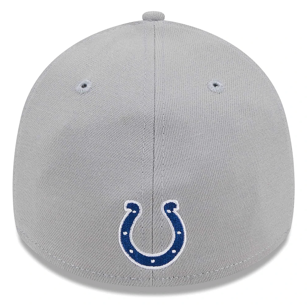 Men's New Era Gray Indianapolis Colts City Originals 39THIRTY Flex Hat