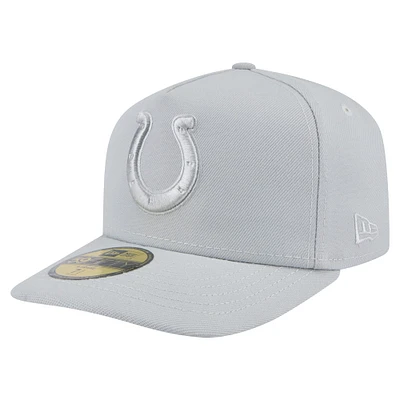 Casquette ajustée A-Frame 59FIFTY pour homme, coloris gris, Indianapolis Colts de New Era