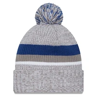 Men's New Era Heather Gray Indianapolis Colts Cuffed Knit Hat with Pom