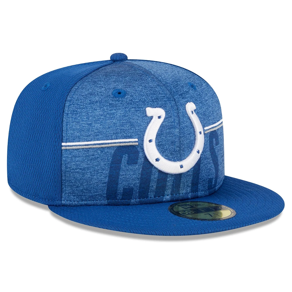 Men's New Era Royal Indianapolis Colts 2023 NFL Training Camp 59FIFTY Fitted Hat