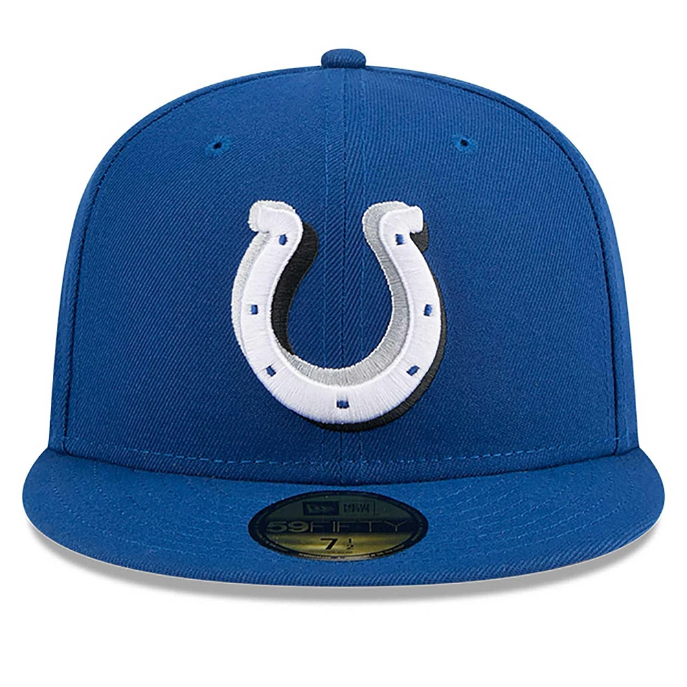 Men's New Era  Royal Indianapolis Colts 2024 NFL Draft 59FIFTY Fitted Hat