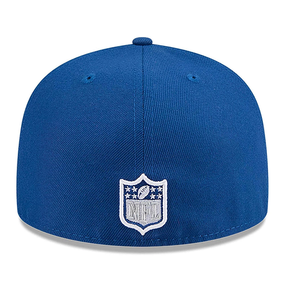 Men's New Era  Royal Indianapolis Colts 2024 NFL Draft 59FIFTY Fitted Hat