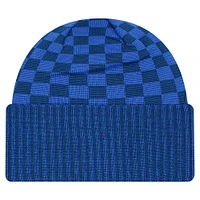 Men's New Era Royal Indianapolis Colts Checkered Cuffed Knit Hat