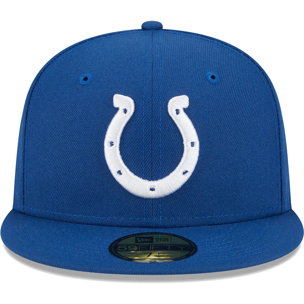 Men's New Era Royal Indianapolis Colts  Main 59FIFTY Fitted Hat