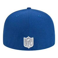 Men's New Era Royal Indianapolis Colts  Script Sided 59FIFTY Fitted Hat