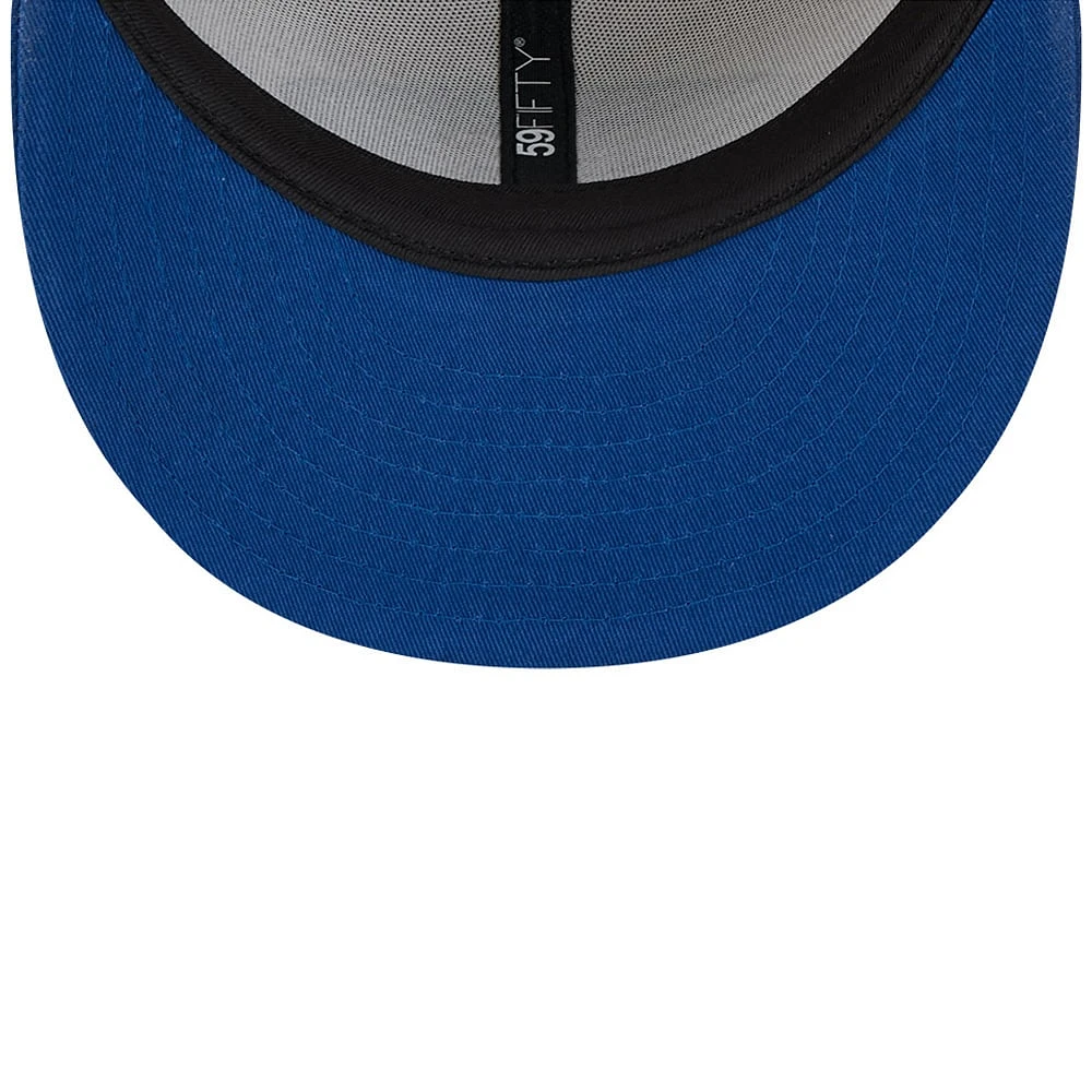 Men's New Era Stone/Royal Indianapolis Colts 2024 Sideline Historic 59FIFTY Fitted Hat