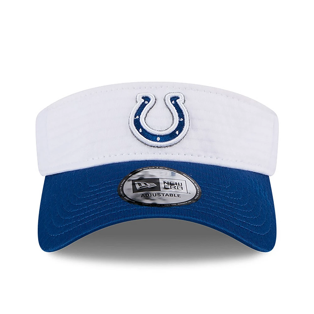 Visière réglable New Era pour homme, blanc/Royal Indianapolis Colts 2024 NFL Training Camp