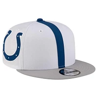 Men's New Era White Indianapolis Colts  Helmet 9FIFTY Snapback Hat