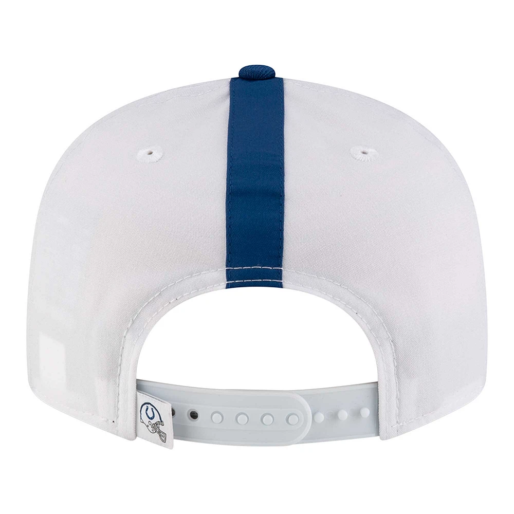 Men's New Era White Indianapolis Colts  Helmet 9FIFTY Snapback Hat