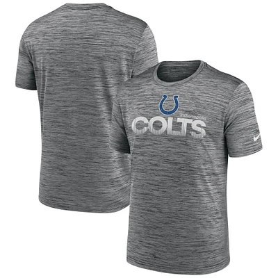 T-shirt Nike Anthracite Indianapolis Colts Blitz Velocity Modern Performance pour homme