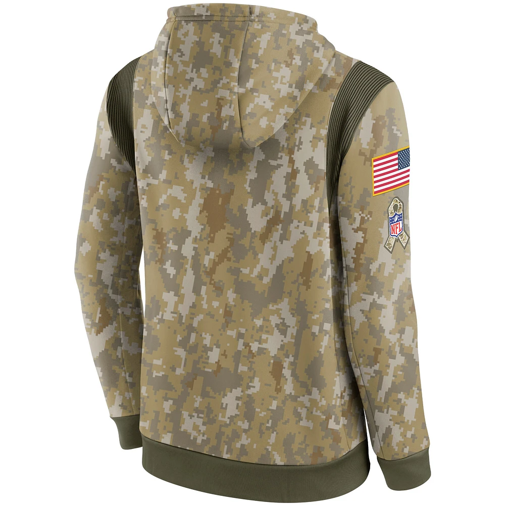 Homme Nike Camo Indianapolis Colts 2021 Salute To Service - Therma Performance Pullover Hoodie