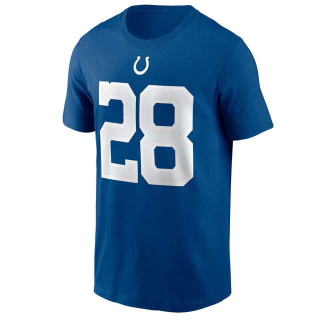 T-shirt avec nom et numéro de joueur Nike Jonathan Taylor Royal Indianapolis Colts pour homme