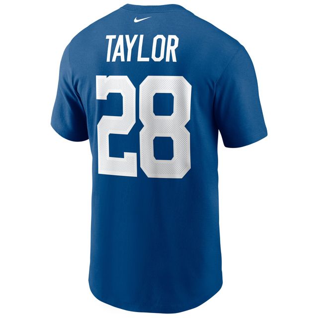 T-shirt avec nom et numéro de joueur Nike Jonathan Taylor Royal Indianapolis Colts pour homme