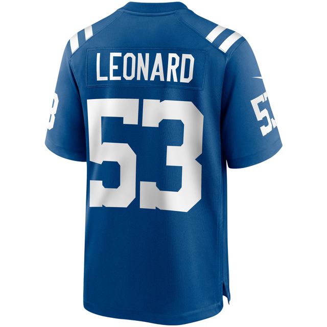 Joueur de jeu Nike Darius Leonard Royal Indianapolis Colts pour homme - Maillot