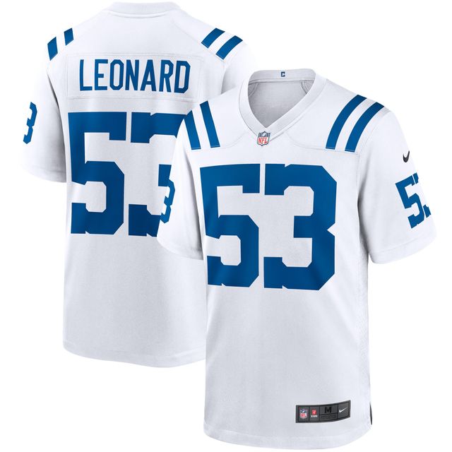Joueur de jeu pour homme Nike Darius Leonard White Indianapolis Colts - Maillot
