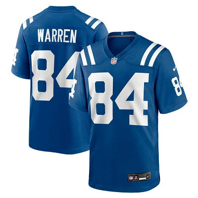 Maillot Nike Tyler Warren Royal pour homme, Indianapolis Colts, choix de premier tour la draft NFL 2025