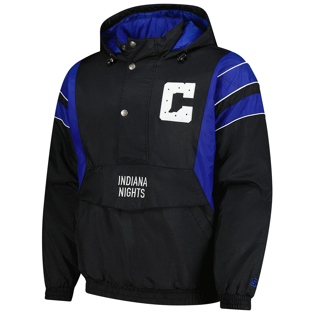 Men's Starter Black Indianapolis Colts Half-Zip Hoodie Jacket
