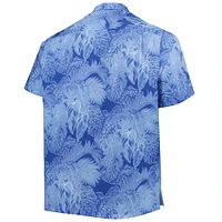 Men's Tommy Bahama Royal Indianapolis Colts Big & Tall Coast Luminescent Fronds Camp IslandZone Button-Up Shirt