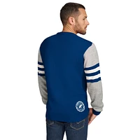 Men's Tommy Hilfiger Royal/Heather Gray Indianapolis Colts Acrylic Crewneck Pullover Sweatshirt