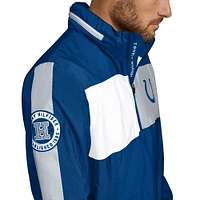 Men's Tommy Hilfiger Royal Indianapolis Colts Gael Lightweight Half-Zip Pullover Hoodie Jacket