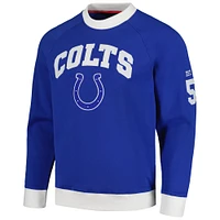 Men's Tommy Hilfiger Royal Indianapolis Colts Reese Raglan Tri-Blend Pullover Sweatshirt