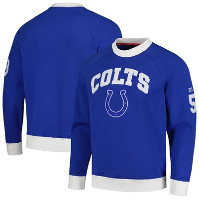 Sweat-shirt Tommy Hilfiger Royal Indianapolis Colts Reese Raglan Tri-Blend pour hommes