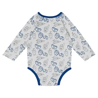 Ensemble 3 pièces avec body à manches longues, pantalon et bonnet en tricot revers Little Champ pour nouveau-nés nourrissons des Indianapolis Colts