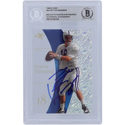 Peyton Manning Indianapolis Colts Autographed 1998 Skybox E-X2001 #54 Beckett Fanatics Witnessed Authenticated Rookie Card