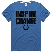 Unisex Homage Royal Indianapolis Colts 2024 Inspire Change Tri-Blend T-Shirt