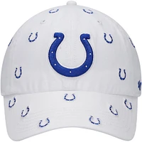 Women's '47 White Indianapolis Colts Confetti Clean Up Adjustable Hat