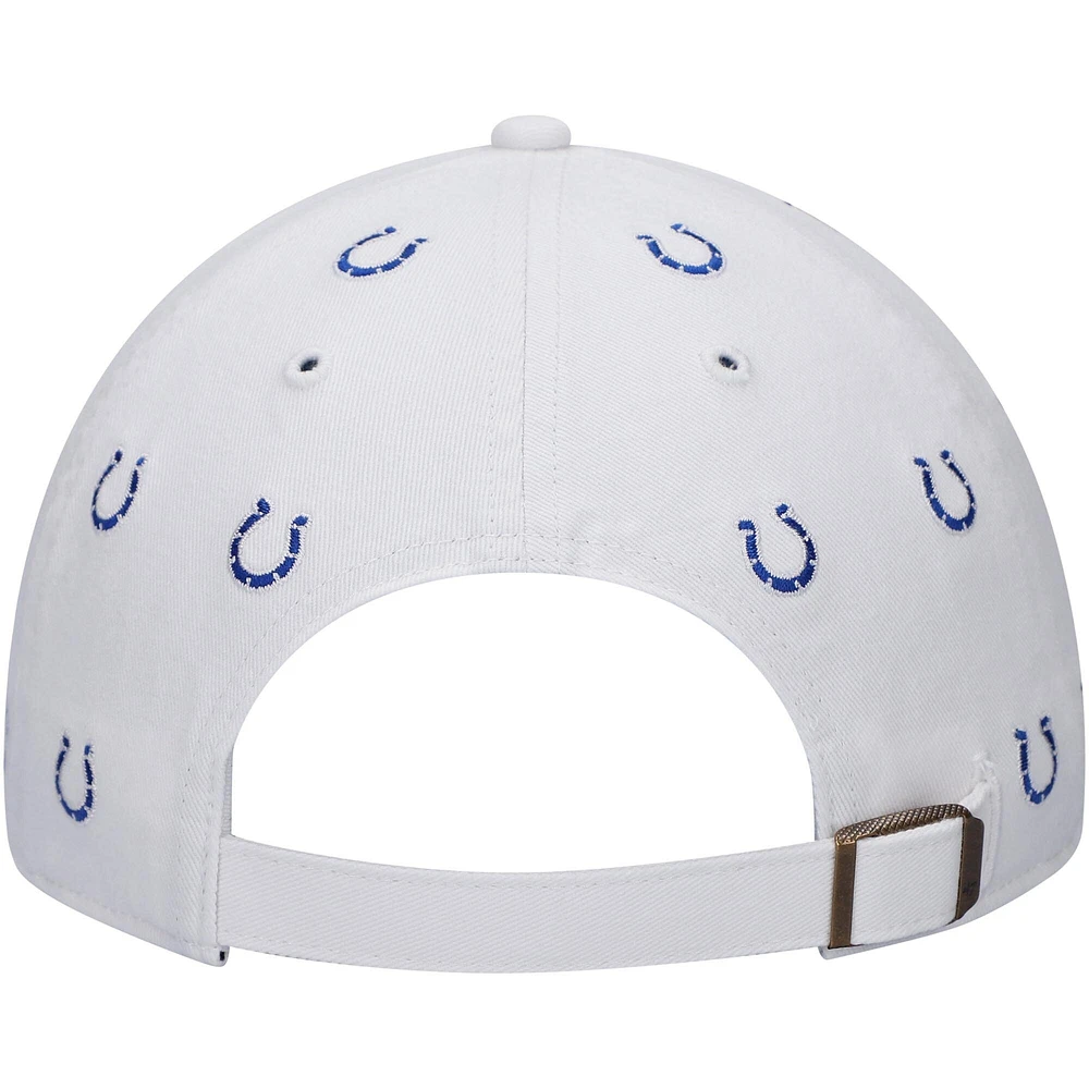 Women's '47 White Indianapolis Colts Confetti Clean Up Adjustable Hat