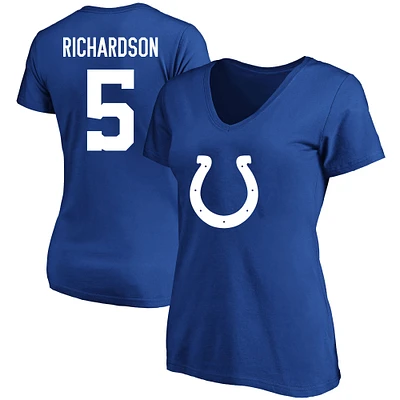 Women's Anthony Richardson Royal Indianapolis Colts Plus Fair Catch Name & Number Scoop Neck T-Shirt