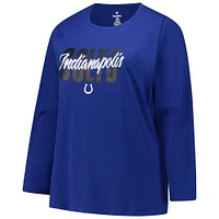 Women's Fanatics Royal Indianapolis Colts Long Sleeve Scoop Neck T-Shirt