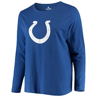 Women's Fanatics Royal Indianapolis Colts Plus Primary Logo Long Sleeve T-Shirt
