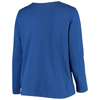 Women's Fanatics Royal Indianapolis Colts Plus Primary Logo Long Sleeve T-Shirt