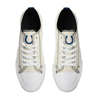 Chaussures en toile FOCO Indianapolis Colts basses pour femmes, crème