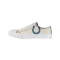 Chaussures en toile FOCO Indianapolis Colts basses pour femmes, crème