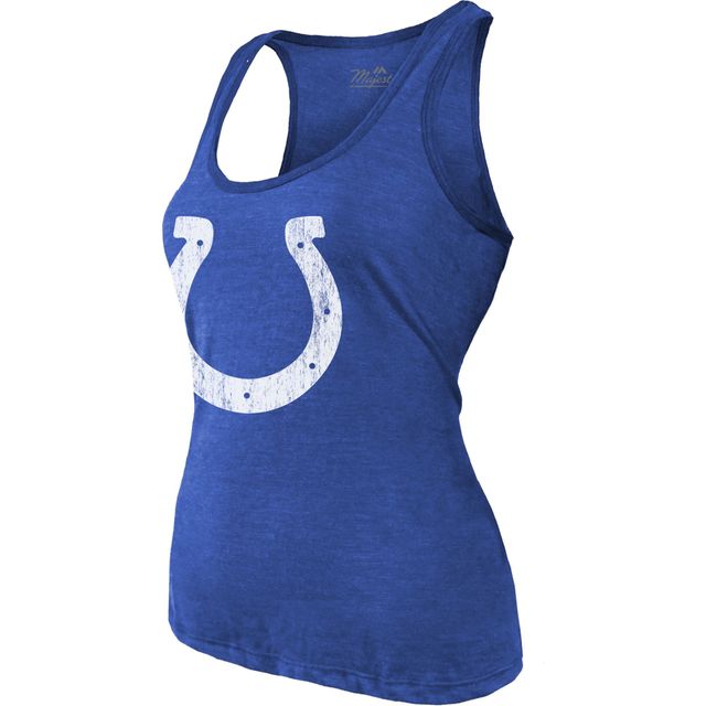 Débardeur tri-mélange Majestic Threads Jonathan Taylor Royal Indianapolis Colts pour femmes