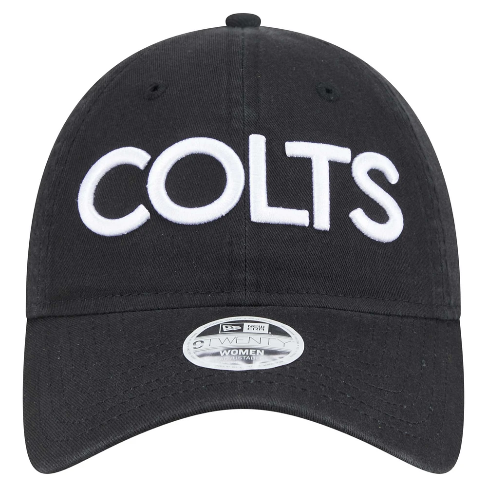 Women's New Era Black Indianapolis Colts Cece 9TWENTY Adjustable Hat