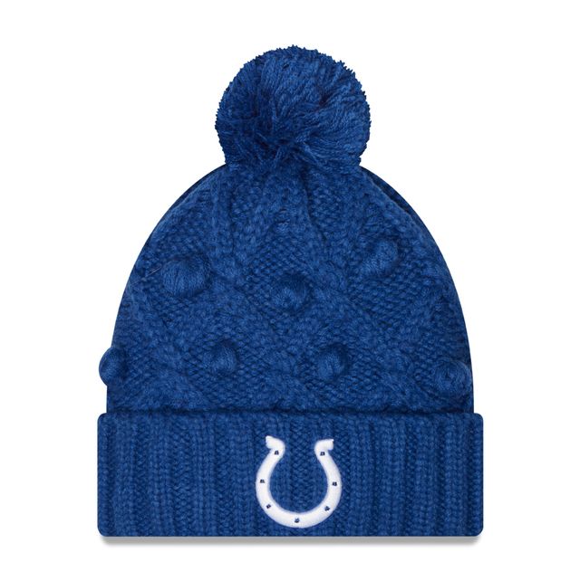 Chandail à pompons à revers Royal Indianapolis Colts New Era pour femme - Bonnet