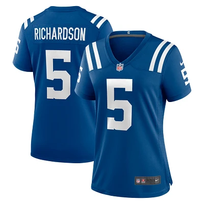 Maillot Nike Anthony Richardson Sr. Royal Indianapolis Colts Team Game pour femme