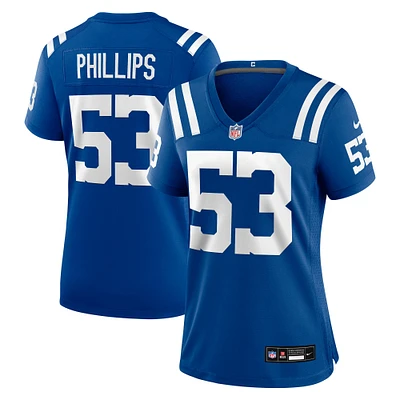 Maillot Nike Jacob Phillips Royal pour femme des Indianapolis Colts
