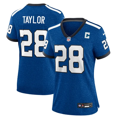 Maillot Nike Jonathan Taylor Royal pour femme, Indianapolis Colts, Indiana Nights, match alternatif