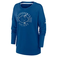 Women's Nike Royal Indianapolis Colts Rewind Playback Icon Performance Pullover Sweatshirt