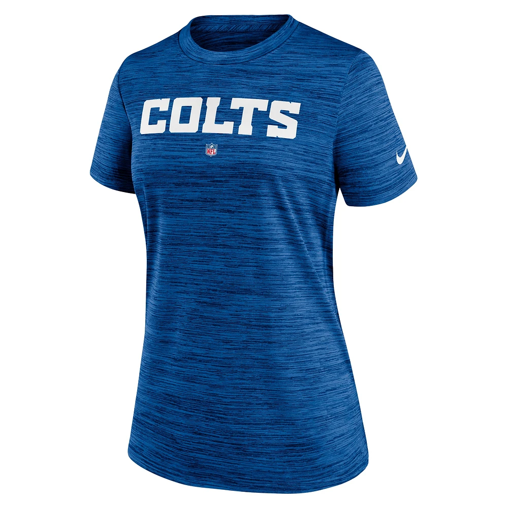 Women's Nike Royal Indianapolis Colts Sideline Velocity Performance T-Shirt