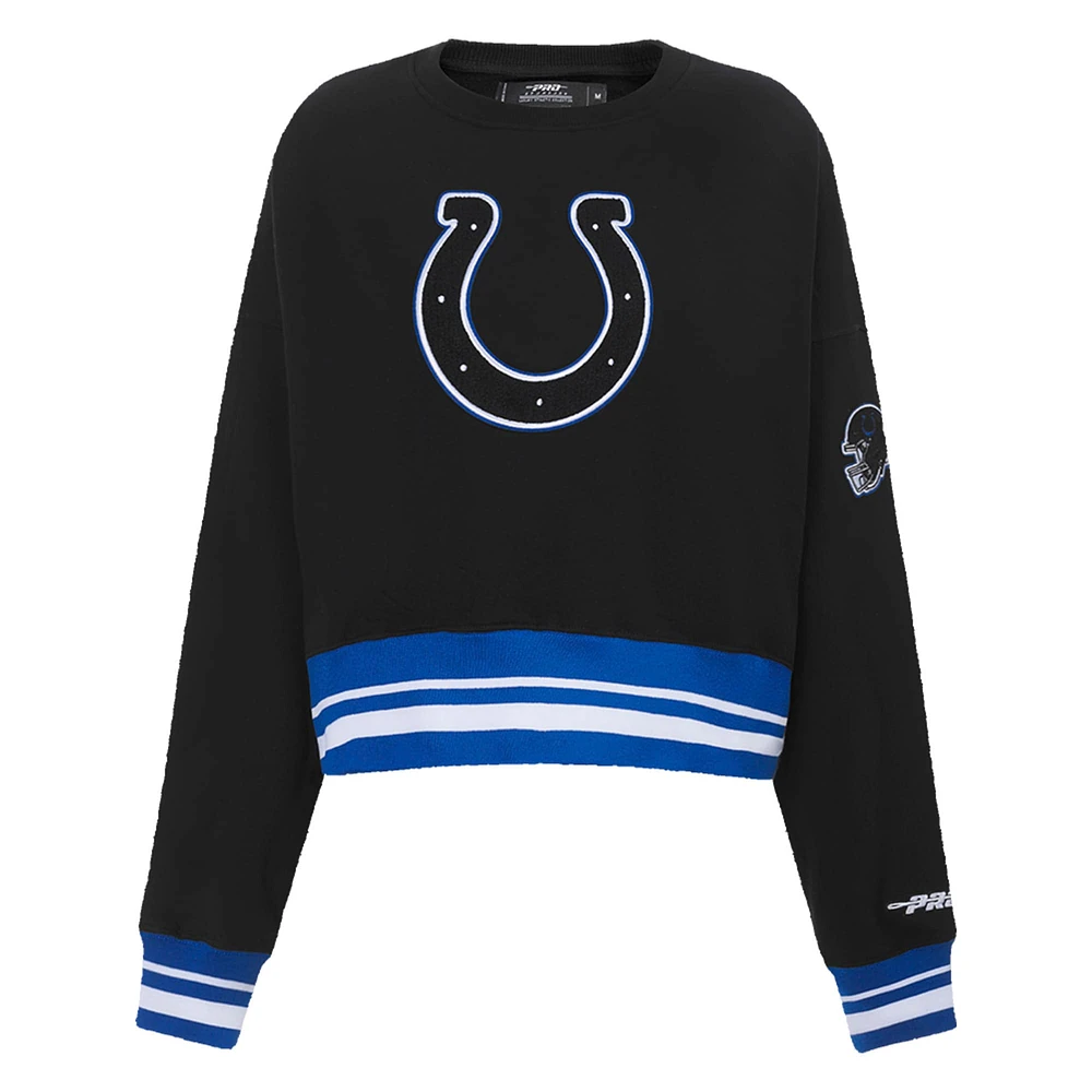 Women's Pro Standard  Black Indianapolis Colts Indiana Nights Crewneck Sweatshirt