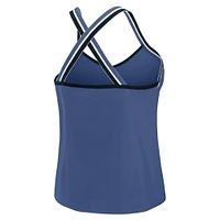 Women's WEAR by Erin Andrews Royal Indianapolis Colts Cross Strap Tri-Blend Tank Top